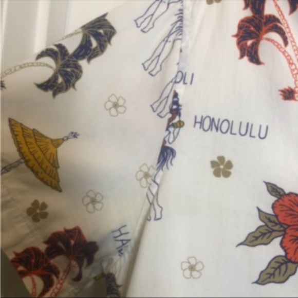 Denim & Flower Men’s Short Sleeve Hawaiian Button Down Shirt  Slim Fit  Size L - Picture 3 of 7